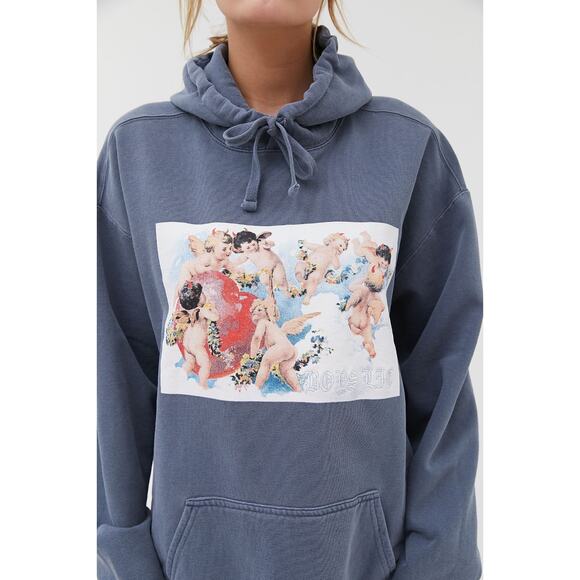 Boys Lie Hoodie Oversized One Size Long Sweatshirt Angels Cherub Graphic Print - Picture 3 of 16